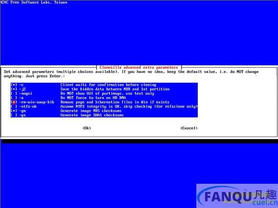 其他 Clonezilla 高级参数：克隆