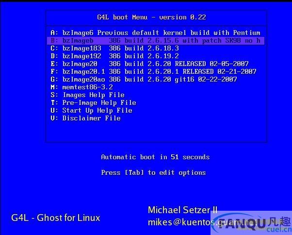 使用ghost对linux进行系统备份